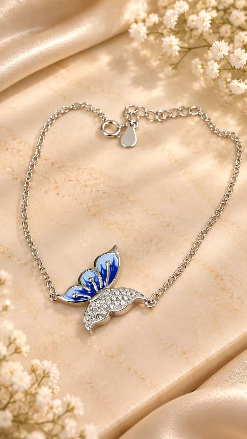 Elegant Blue Butterfly Bracelet