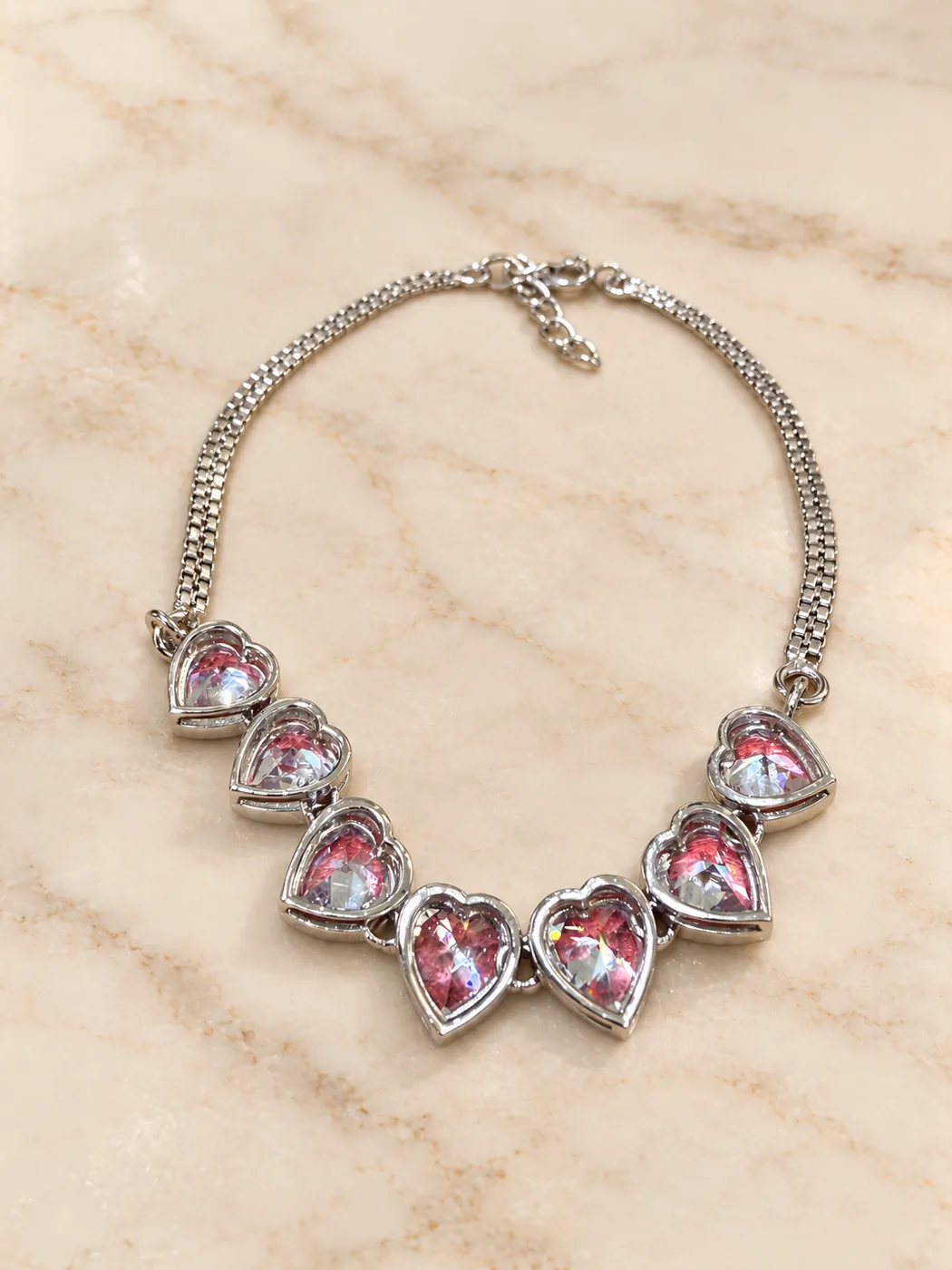 Seven Heart Crystal Bracelet